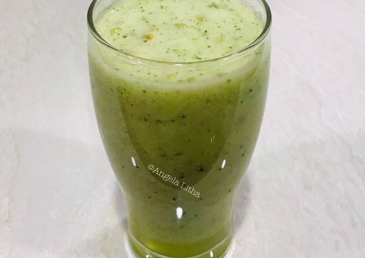 Cara Gampang Menyiapkan Jus buah markisah dan kiwi, Bikin Ngiler