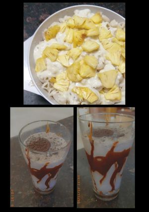A picture of Baked Pineapple Macaroni # Oreo Shake....Enjoy.