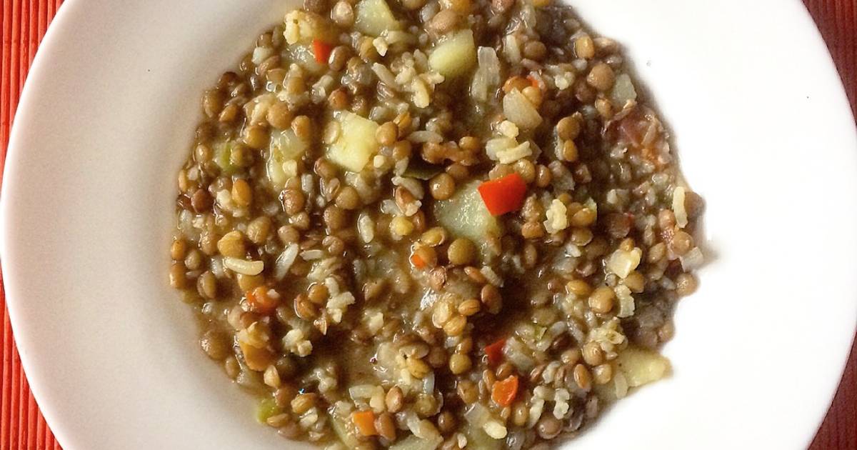 Lentejas con arroz y verduras Receta de Angélica - Cookpad