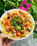 Nui xào trứng nấm