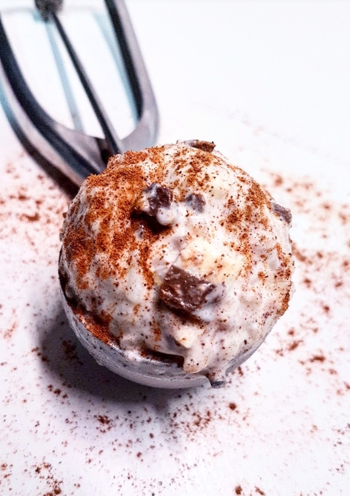 Una foto de Helado de arroz con leche