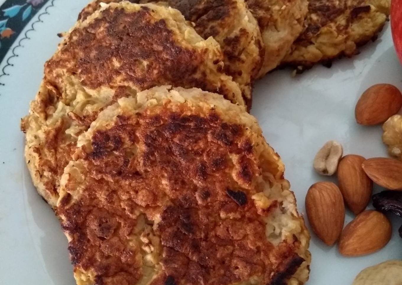 Waffles de manzana y avena