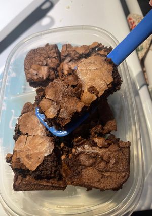 A picture of Homemade brownies.