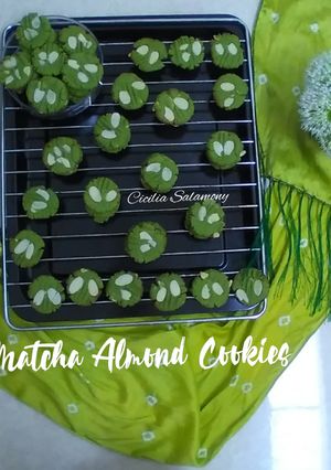 Foto resep Matcha Almond Cookies