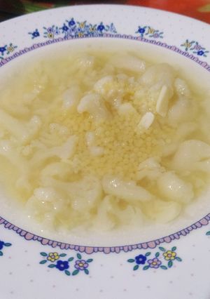 Una foto de Sopa de coliflores