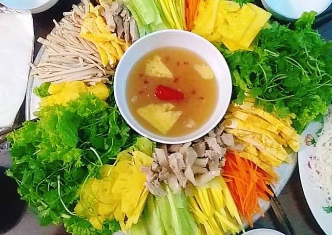 Thông tin về cách làm phở cuốn thập cẩm ngon