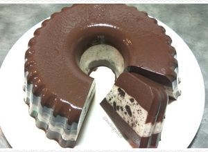 Foto resep 30. Puding Cokelat Oreo 3 Lapis (3-layered Choco Oreo Pudding)