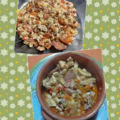 Una foto de Dos platos de invierno cocinados a la par: lentejas y buseca 🍲🍲