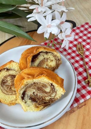 Foto resep Marmer Cake Pak Sahak 5 Telur Metode All in One, Panggang Oven