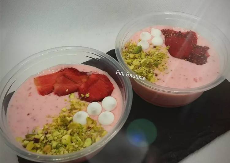 Helado de fresa y frambuesa en tarrinas (Smoothie)