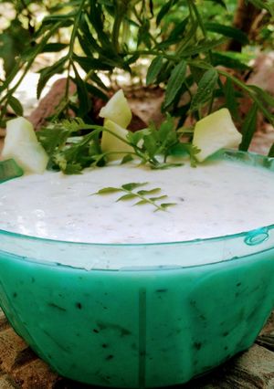 A picture of Bottle gourd tadka raita🔥😋.