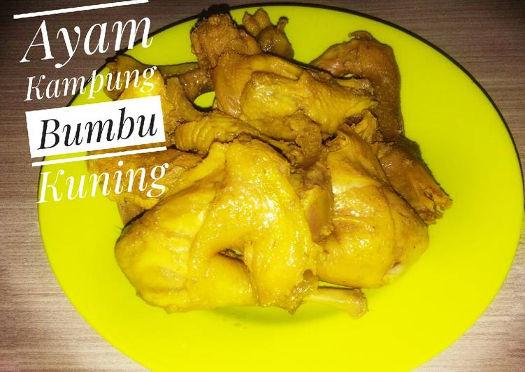 RECOMMANDED! Resep Ayam kampung bumbu kuning