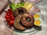 🥯Bagels de remolacha con harina de lino, harina de avena y harina integral 🥯