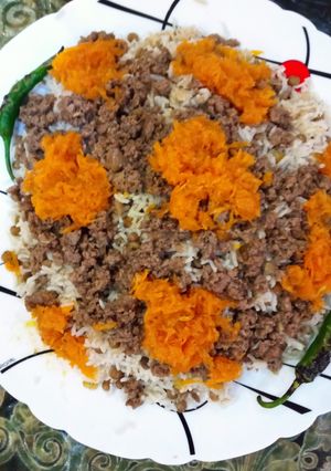عکسی از دستور دمی عدس پلو