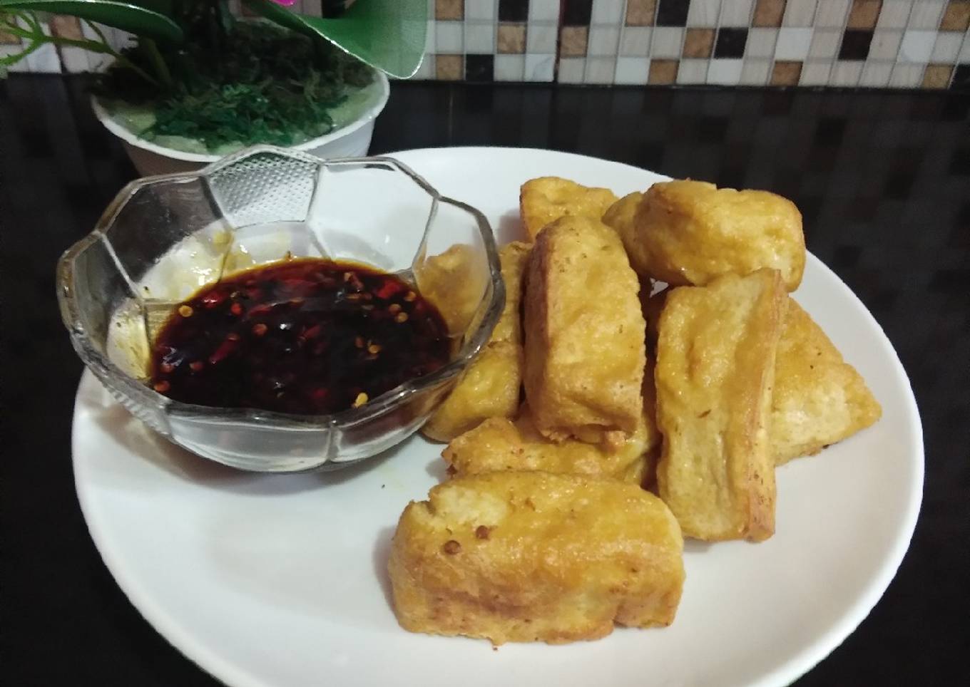 Tahu Goreng (Bumbu Ayam Goreng Ungkep Telur Kocok)