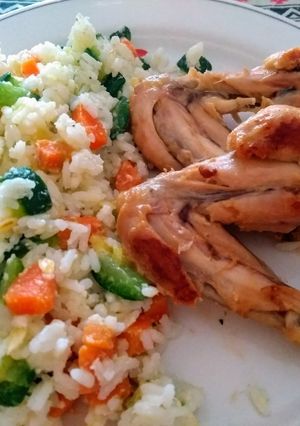 Una foto de Alitas de pollo a la naranja