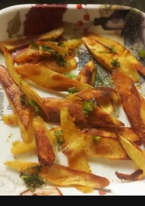 A picture of Sweet potatoes french fries 🍟.