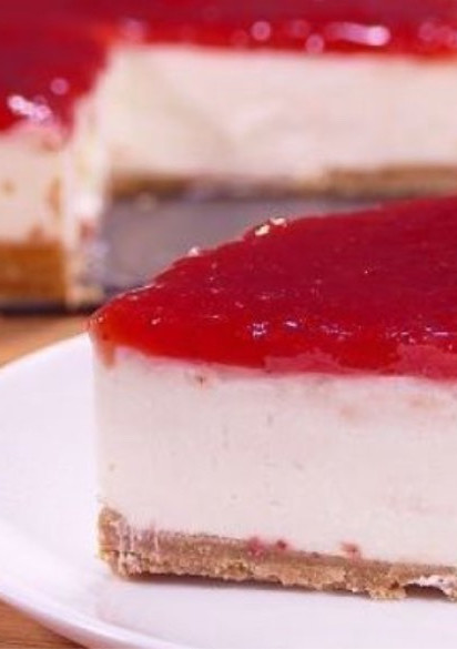 Una foto de Tarta de queso súper cremosa