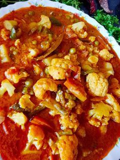 मिक्स वेज कोल्हापुरी (mix veg kolhapuri recipe in Hindi) रेसिपी मुख्य फोटो