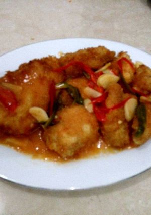 Foto resep Ayam goreng tepung pedas manis simple