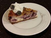 A picture of blueberries cheesecake