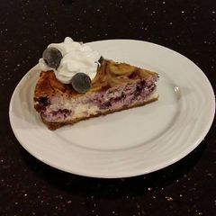 A picture of Blueberry Swirl Cheesecake.