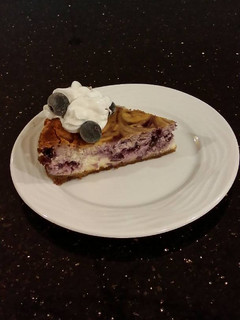 A picture of Blueberry Swirl Cheesecake.