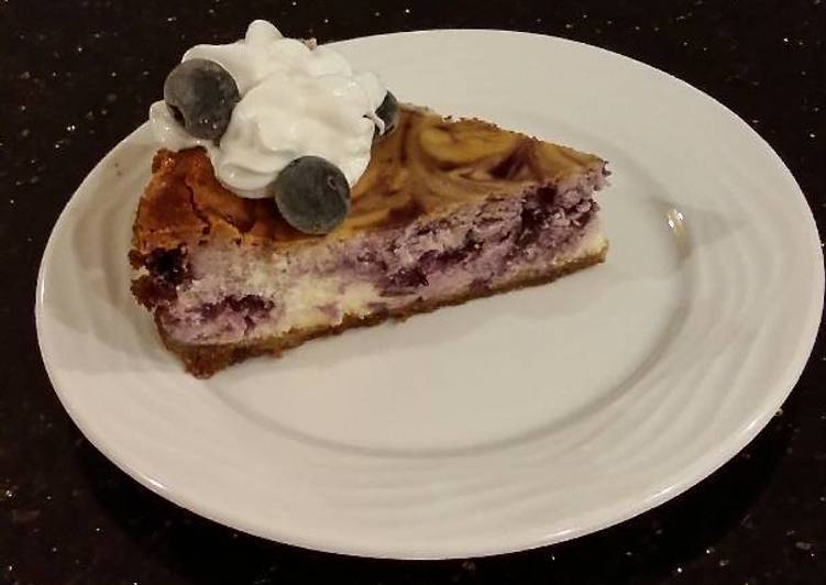 Easiest Way to Make Perfect Blueberry Swirl Cheesecake
