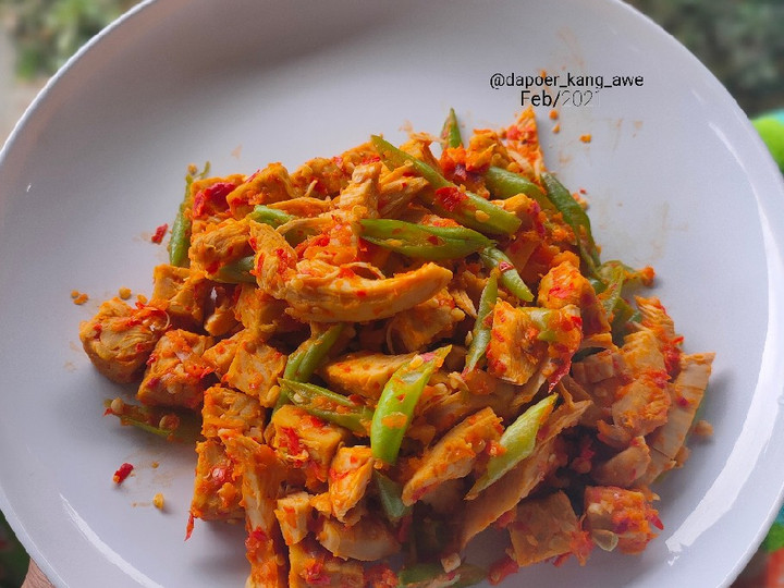 Resep: Sambalado tempe,ayam dan buncis (Diet) Gampang