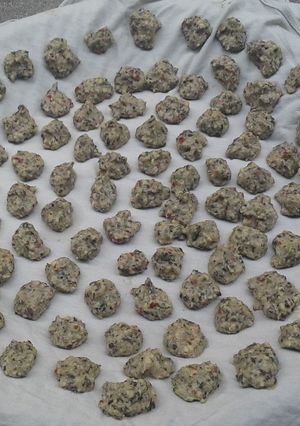 A picture of Urad dal Vadagam.