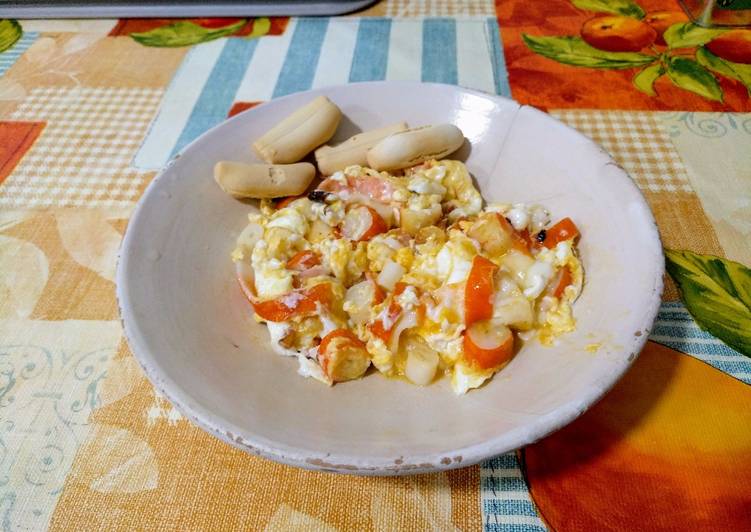 Revuelto de surimi al ajillo Receta de Jesús Ruiz Cookpad