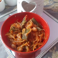 A picture of Chickpeas Bhindi masala.
