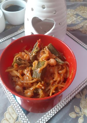 A picture of Chickpeas Bhindi masala.