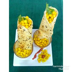 A picture of Corn Papad Wrap.