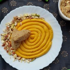 A picture of Aloevera Fudge with Saffron spiral.