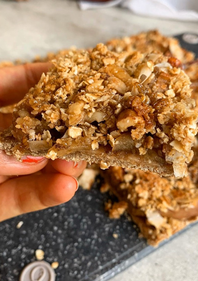Una foto de 🍎Crumble de manzanas saludable