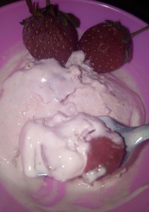 Foto resep Strawberry Ice Cream