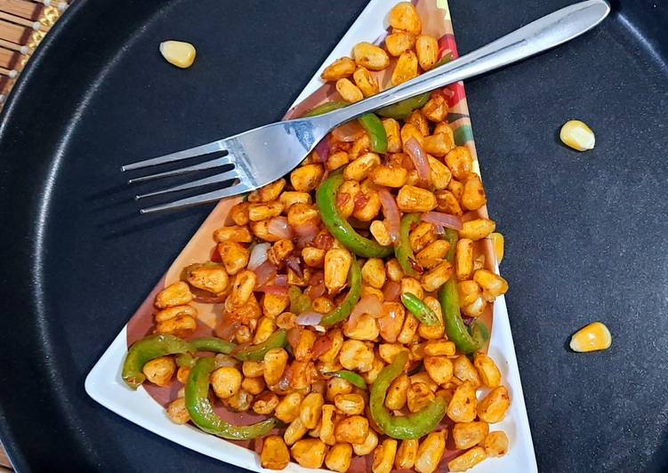 Recipe of Favorite Hot and Sweet Chilli Sweetcorn