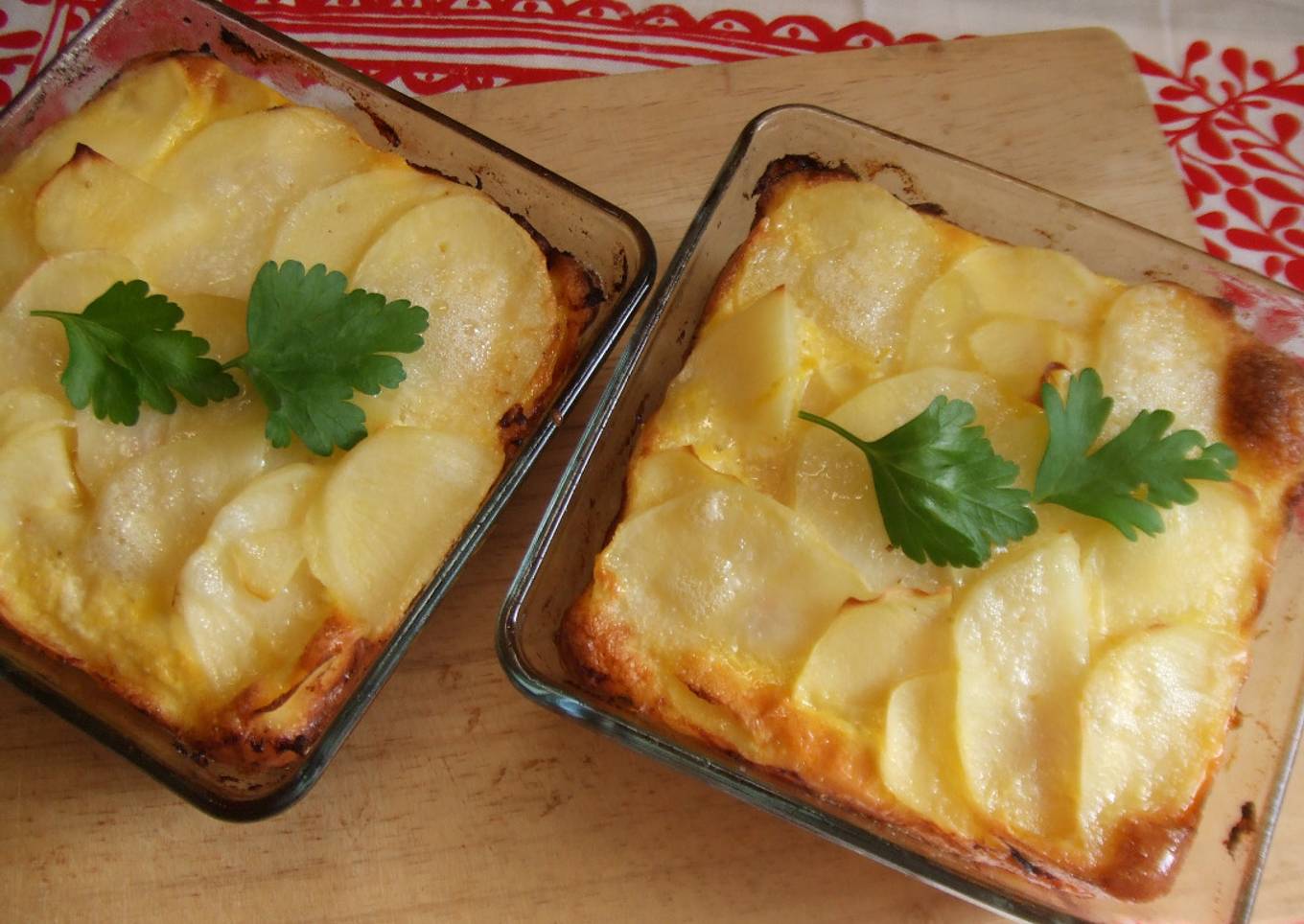 Patatas a la crema con salmón