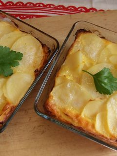 Una foto de Patatas a la crema con salmón