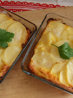 Una foto de Patatas a la crema con salmón