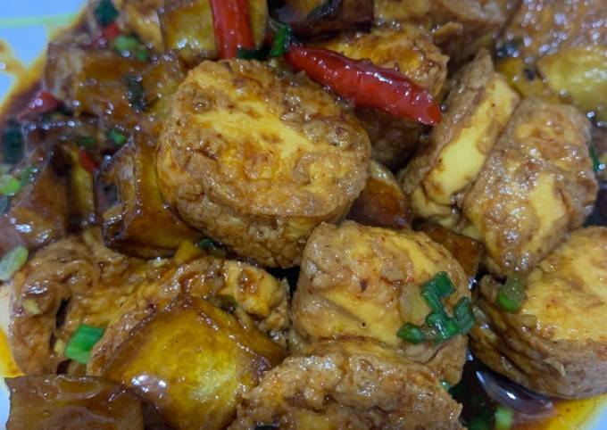 Tahu kentang masak kecap