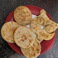 A picture of First time Homemade crumpets.