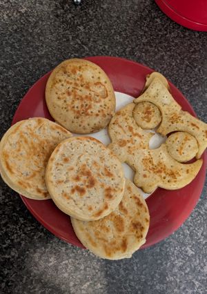 A picture of First time Homemade crumpets.