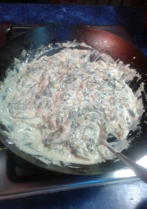 Una foto de Salsa blanca de acelga