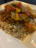 Bowl de camarón con ensalada mixta