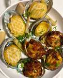 Bào ngư hấp sả và bào ngư sốt bơ tỏi