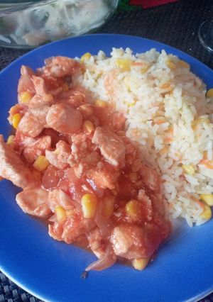 Una foto de Tomaticán de pollo