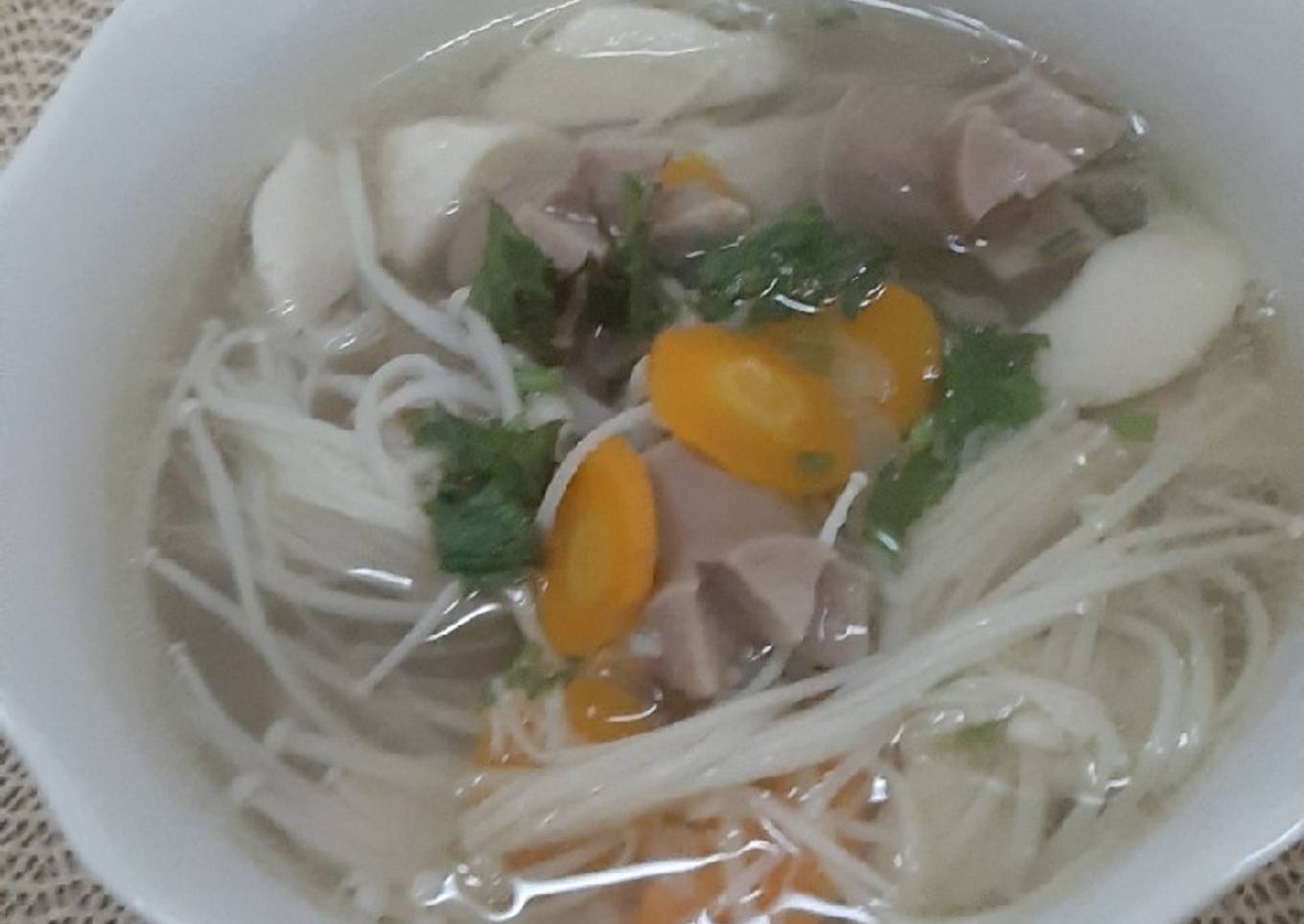 Sup Jamur Enoki Praktis Ala ku