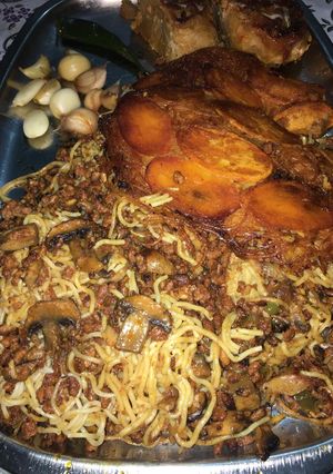 عکسی از دستور ماکارونی با سویا و قارچ ❤️